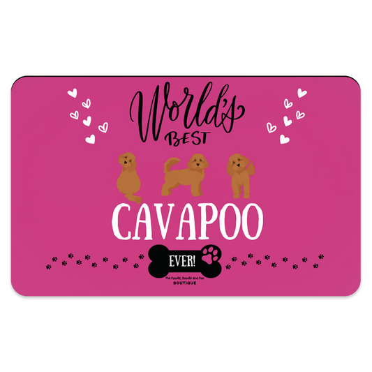 World's Best Cavapoo" pet placemat
