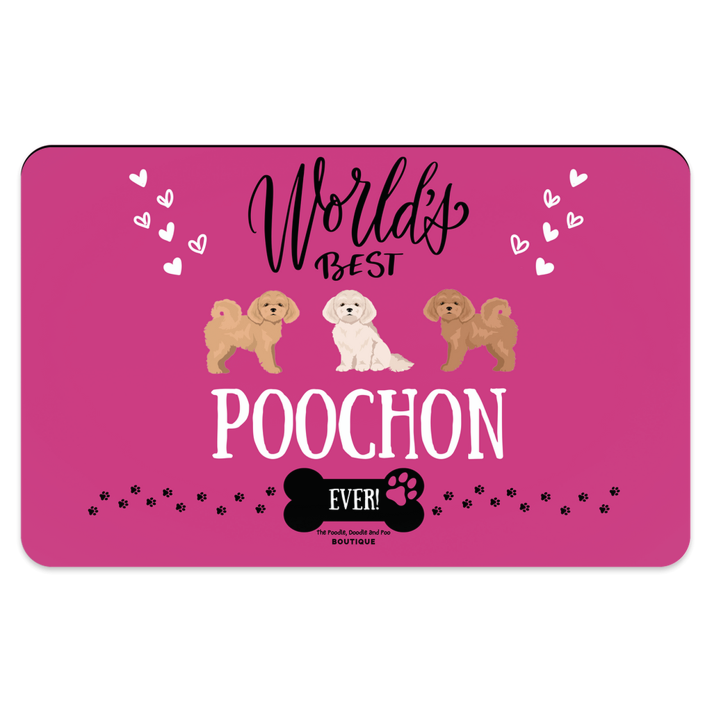 World's Best Poochon" pet placemat