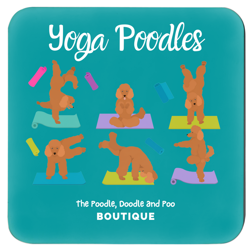 "Yoga Poodles" Coasters