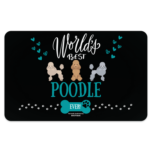 "World's Best Poodle" Pet Placemat