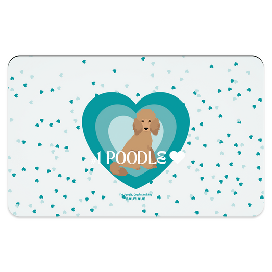 "Love" Pet Placemat - Poodle