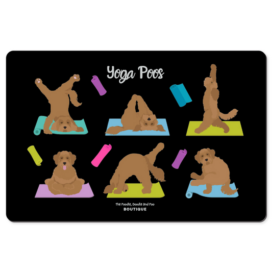 "Yoga Doodles" desk pad - black