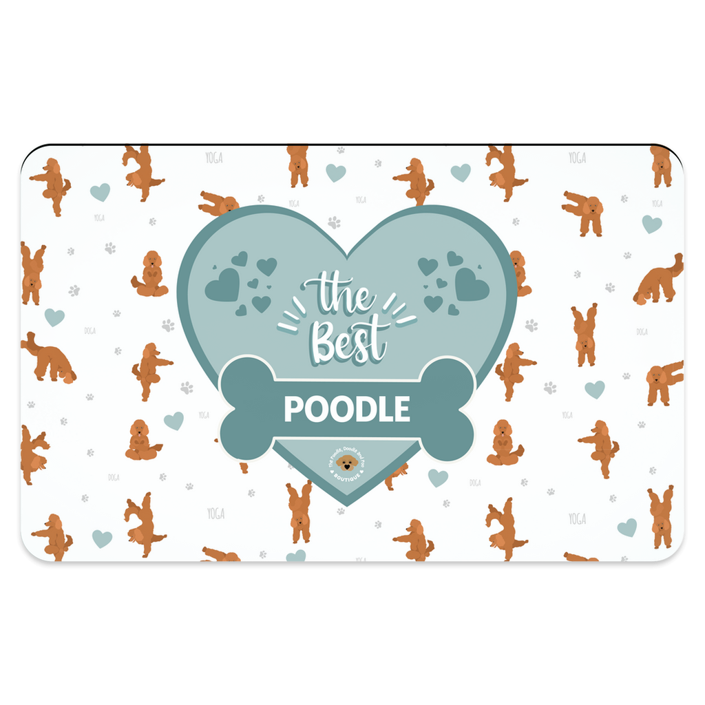 "The Best Poodle" pet placemat