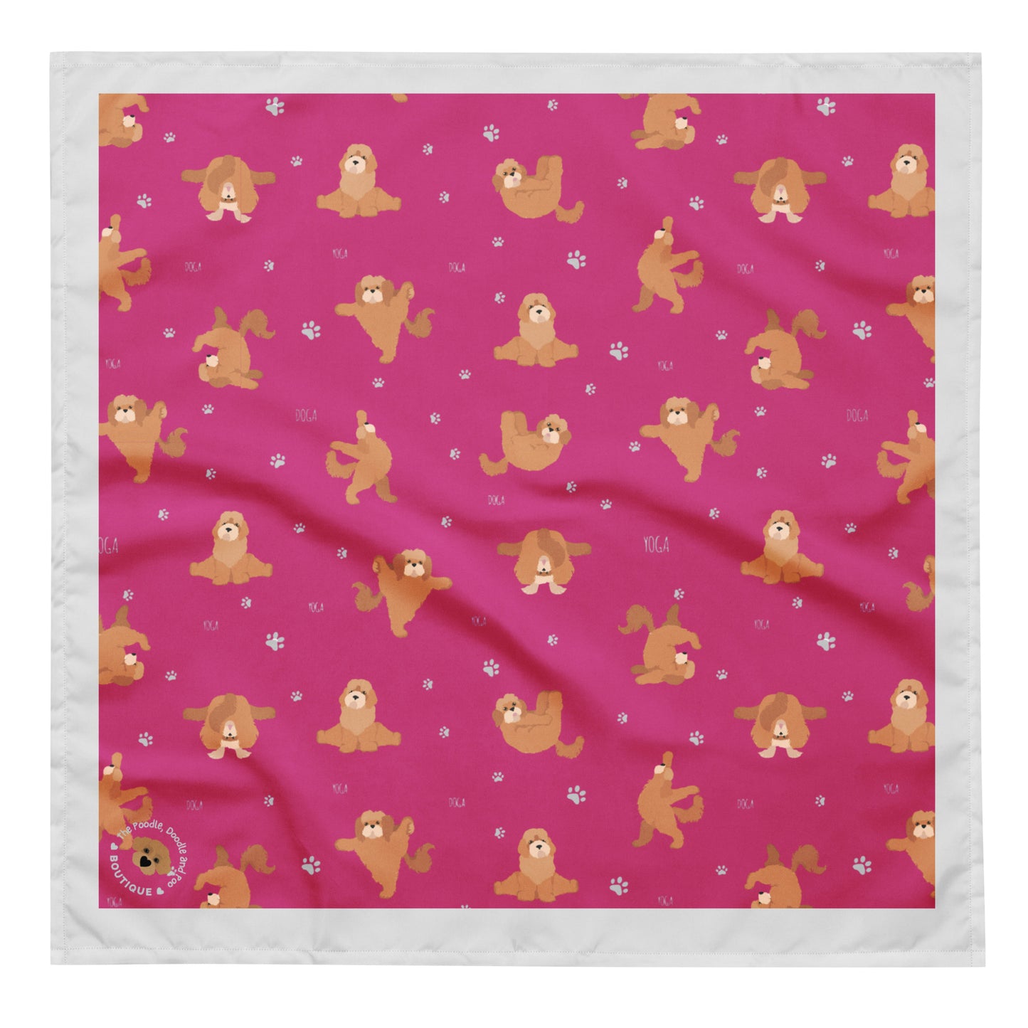"Yoga Poos" All-over print bandana - pink