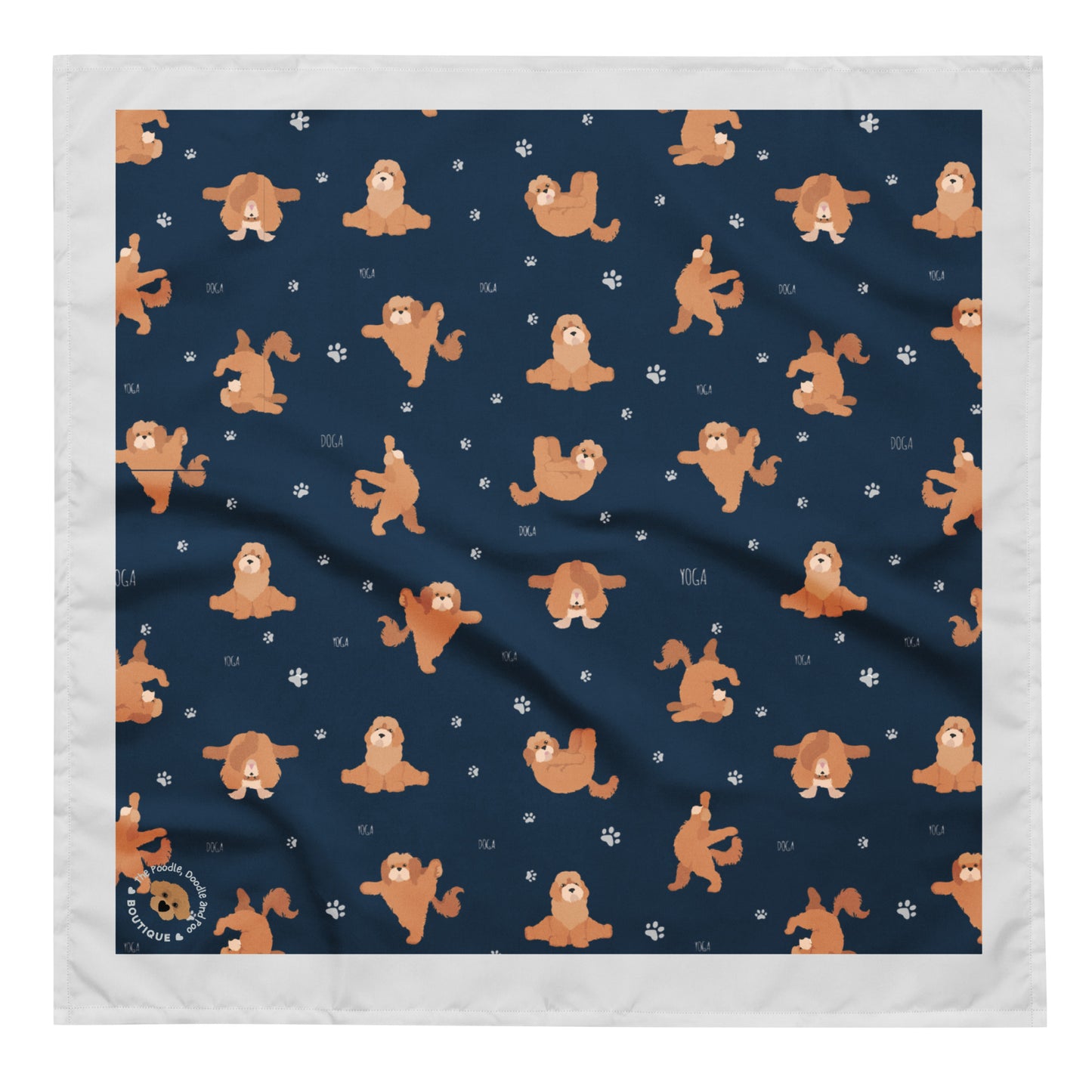 "Yoga Poos" All-over print bandana - navy