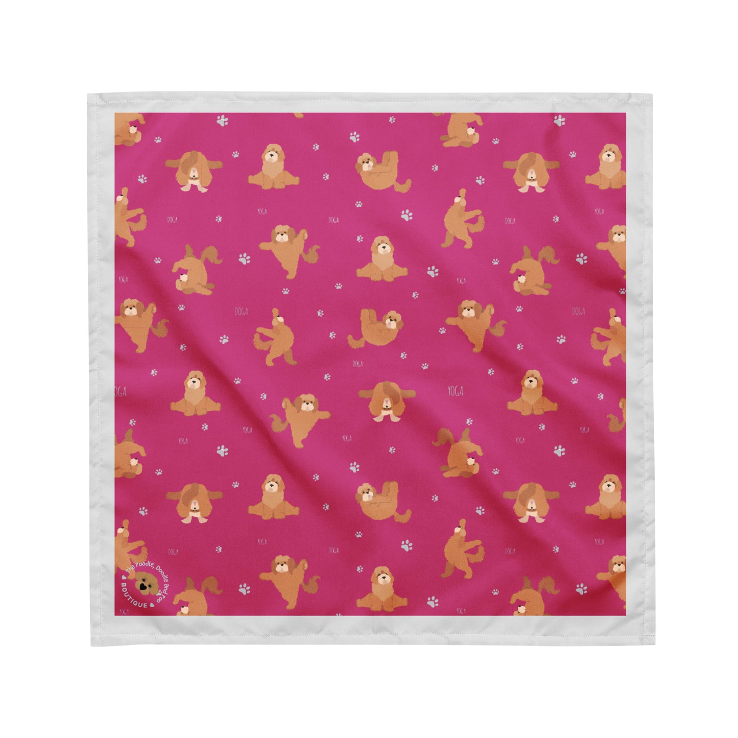 "Yoga Poos" All-over print bandana - pink