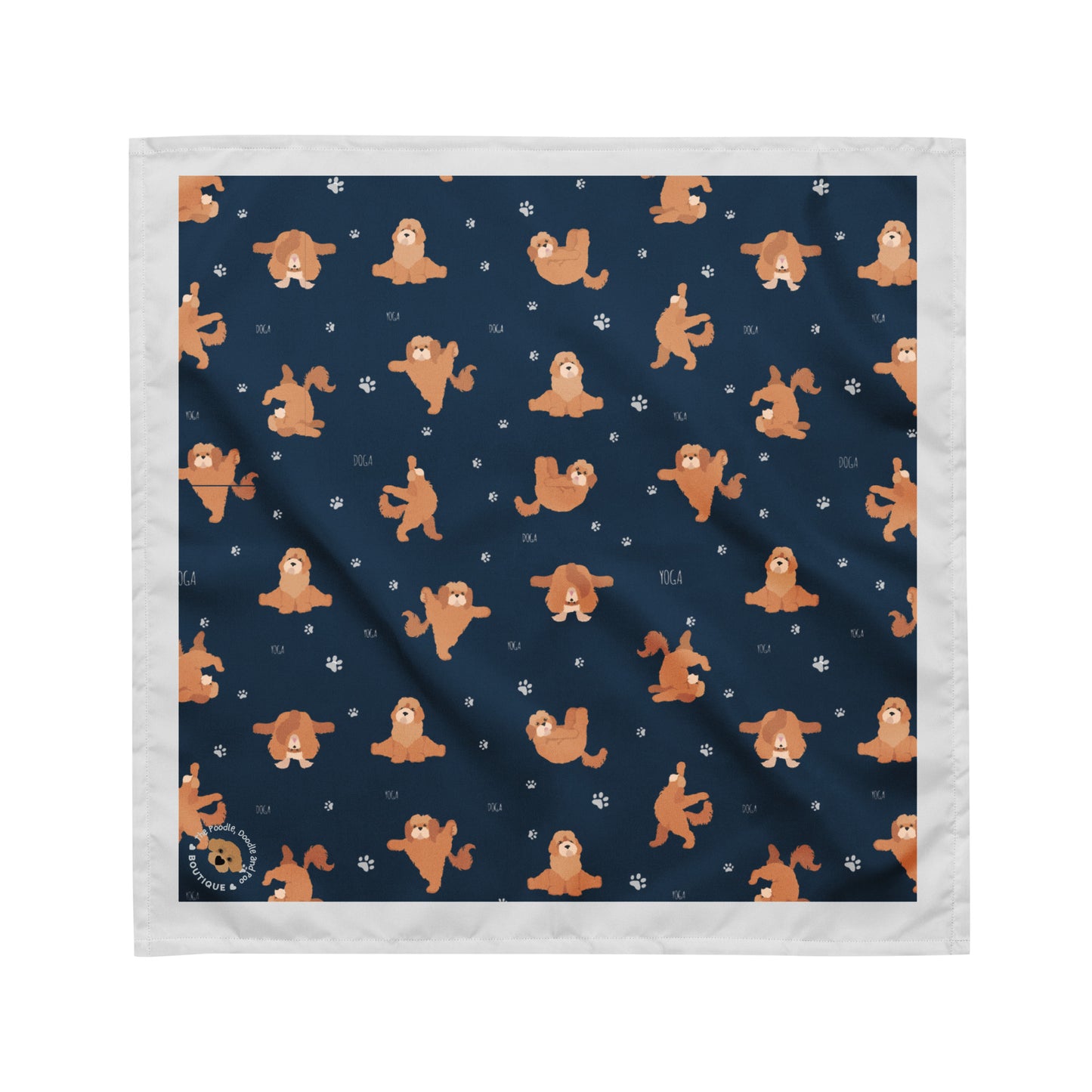 "Yoga Poos" All-over print bandana - navy