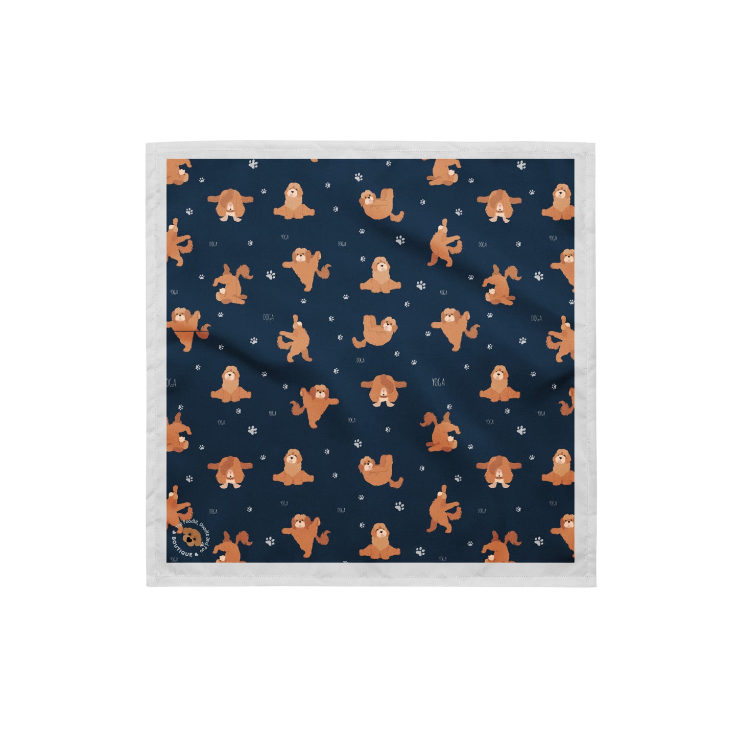 "Yoga Poos" All-over print bandana - navy