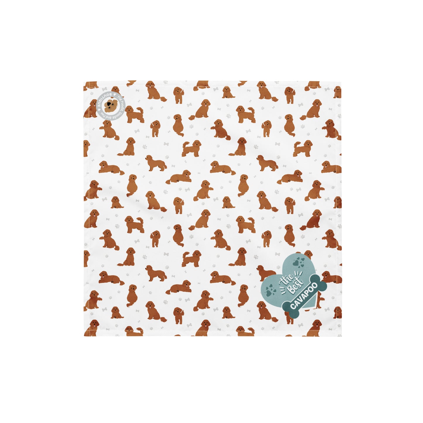 "The Best Cavapoo" all-over print dog bandana