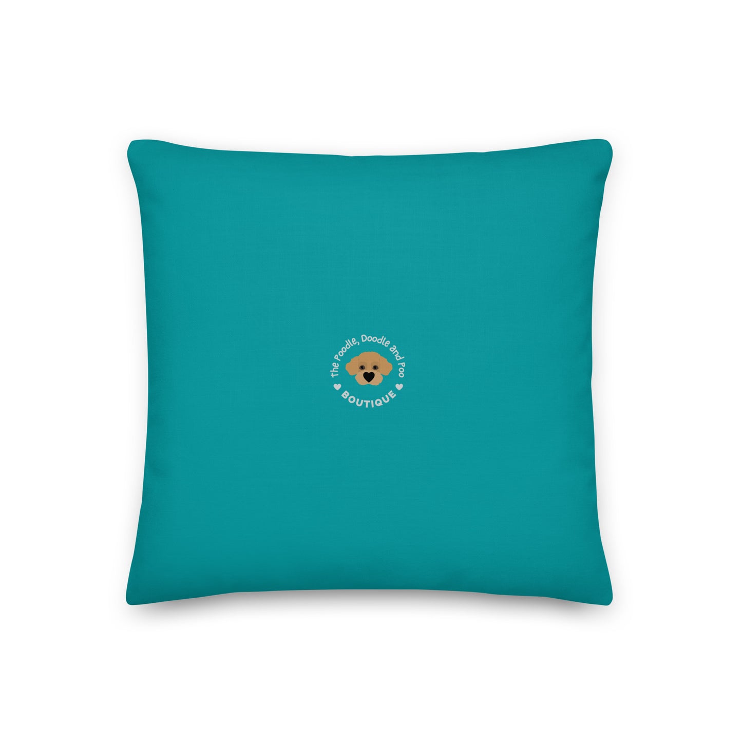 "Yoga Poos" Premium Pillow in teal