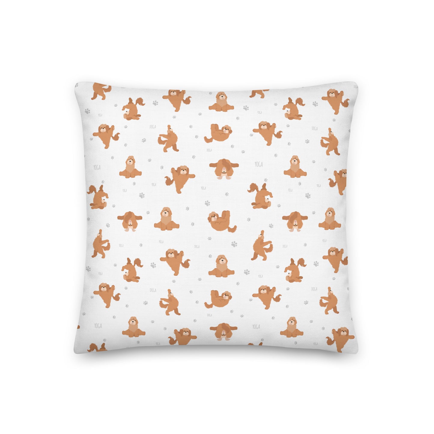 "Yoga Poos" Premium Pillow - white