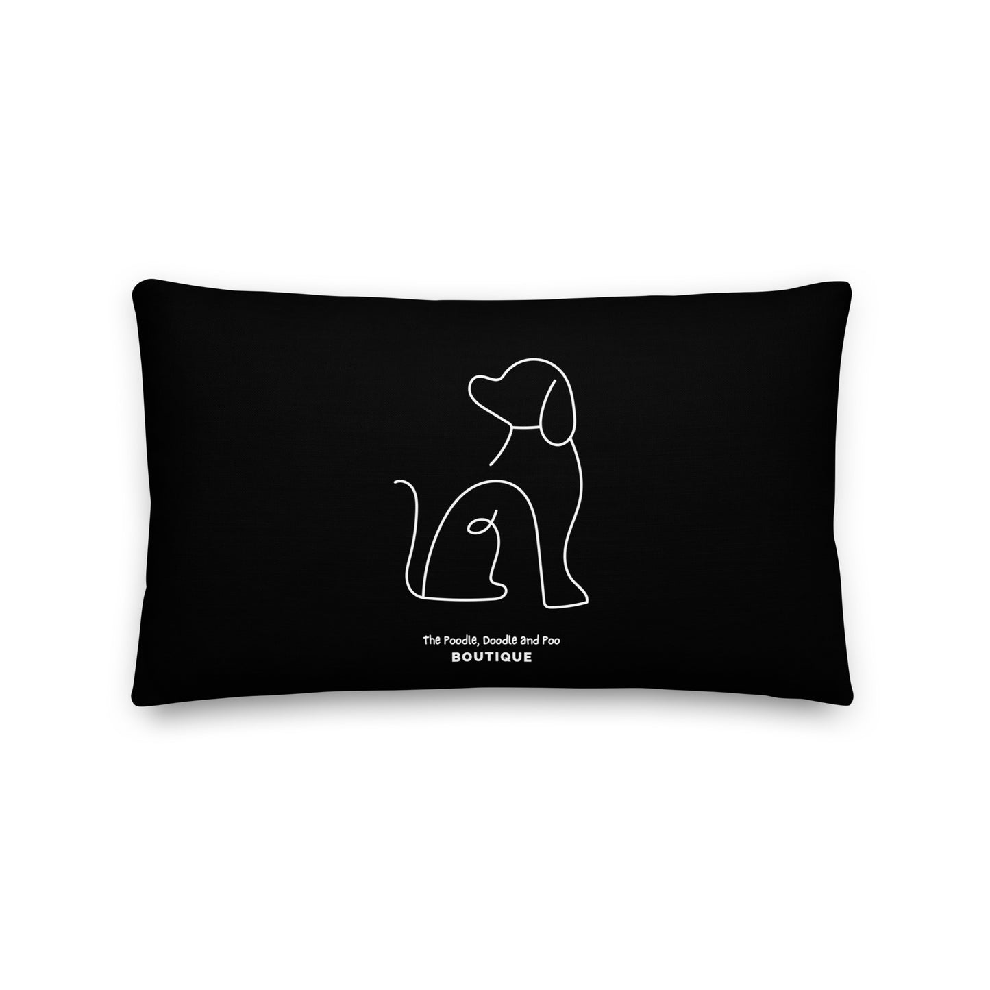 "Poo Love" premium reversible cushion in light beige