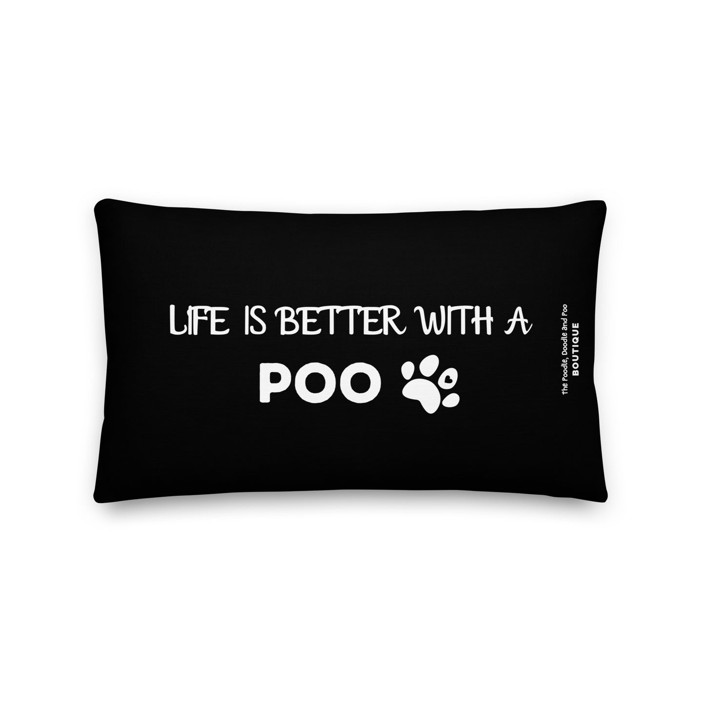 "Poo Love 2" Premium Pillow - light grey