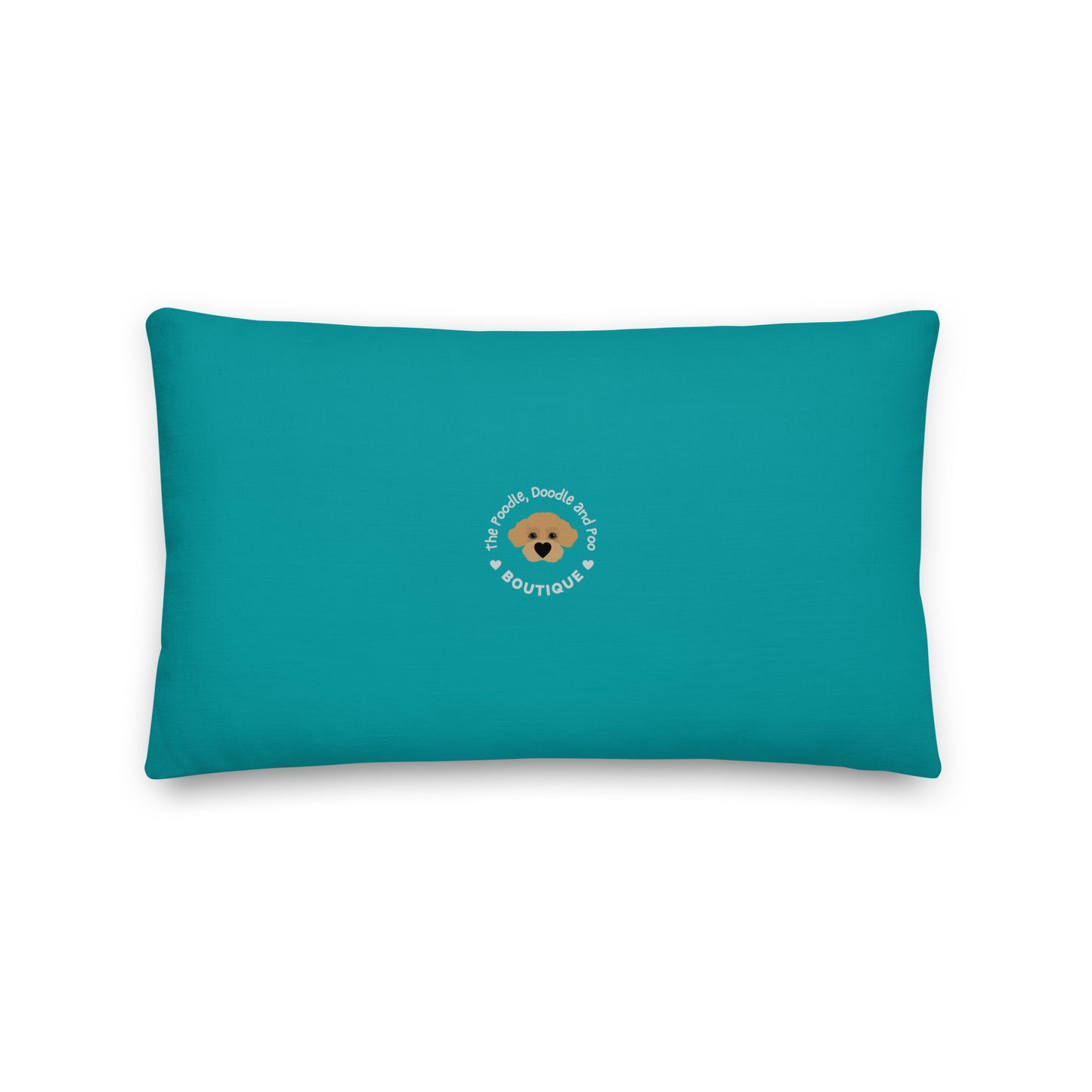 "Yoga Poos" Premium Pillow in teal