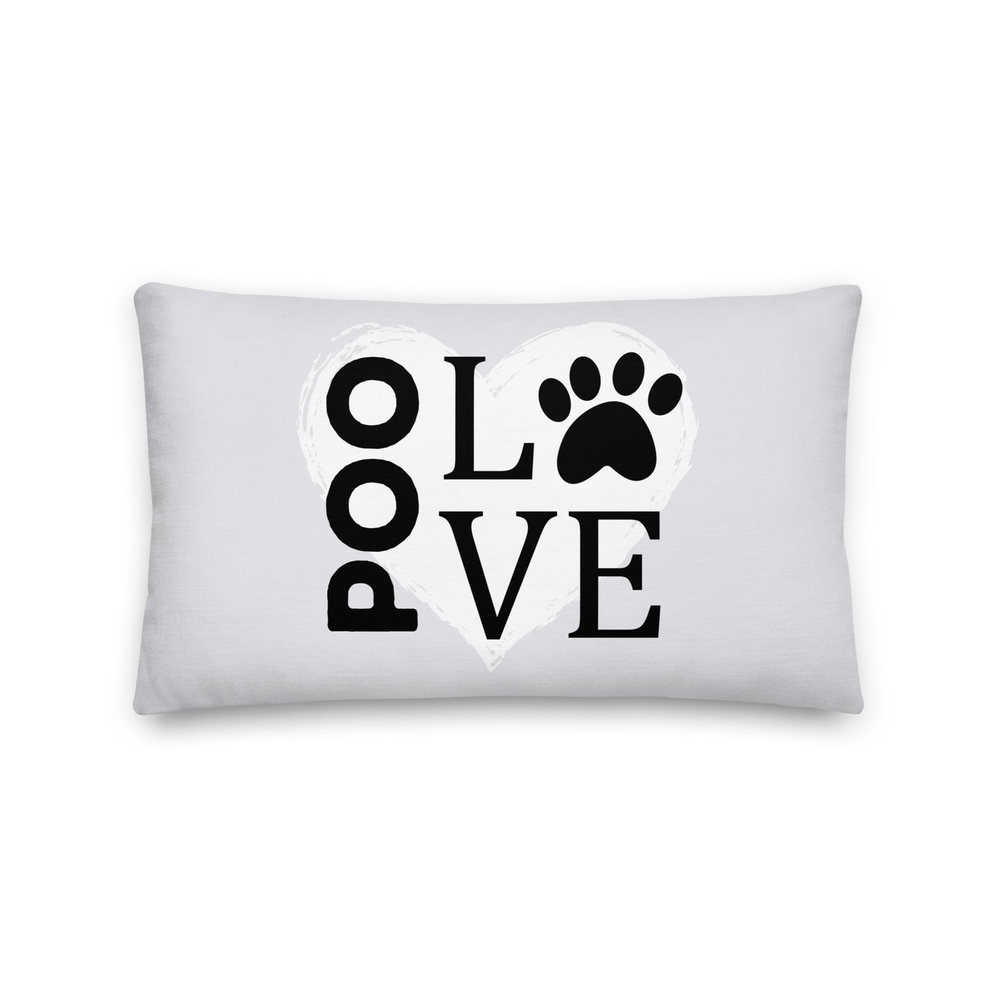 "Poo Love 2" Premium Pillow - light grey