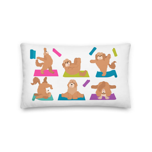 "Yoga Poos" Premium Pillow - white