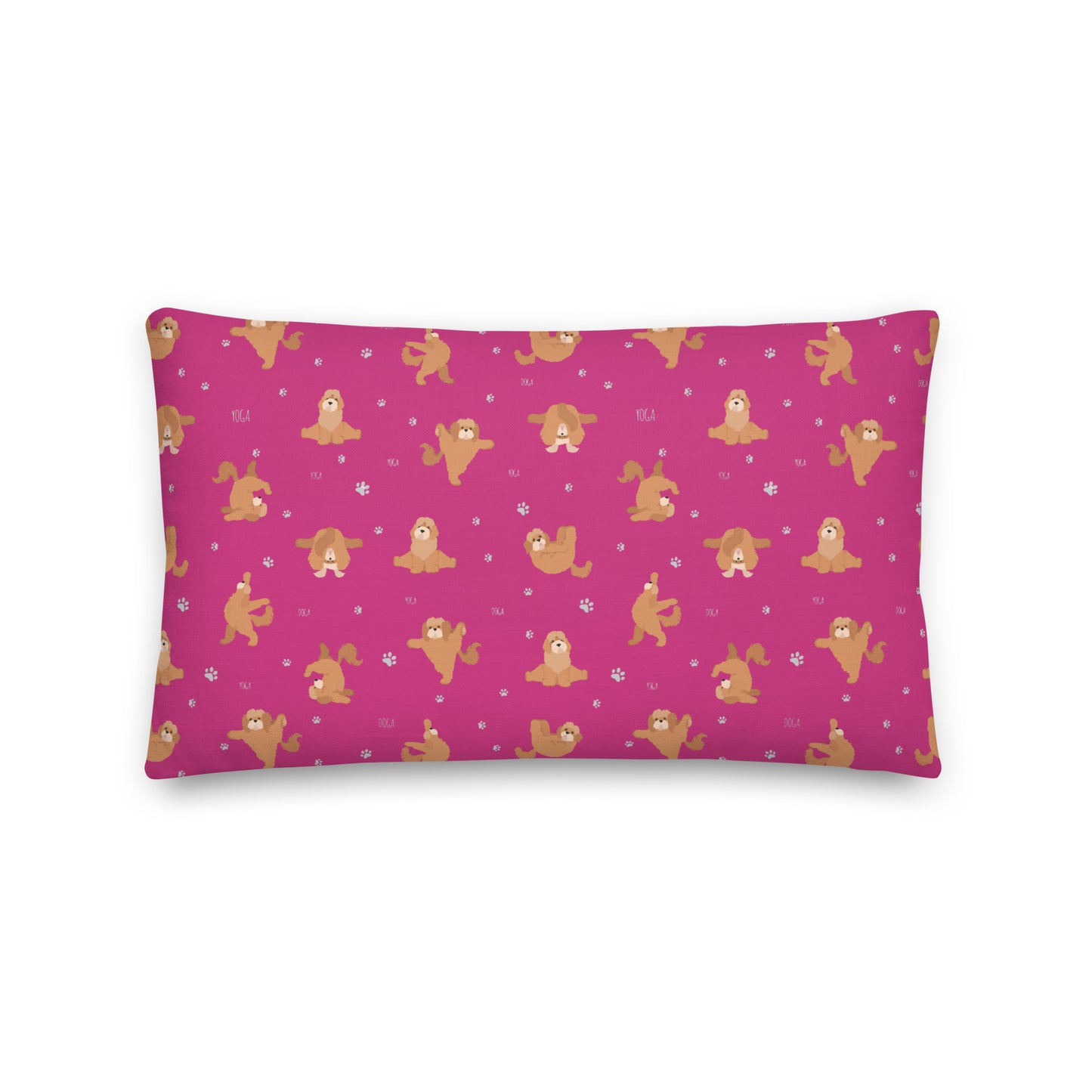 "Yoga Poos" Premium Pillow in pink