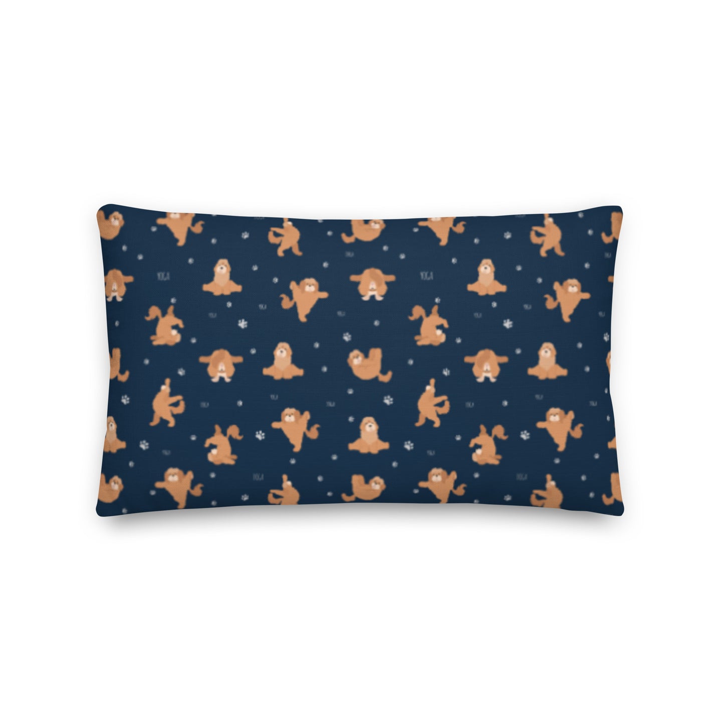 "Yoga Poos" Premium Pillow - navy