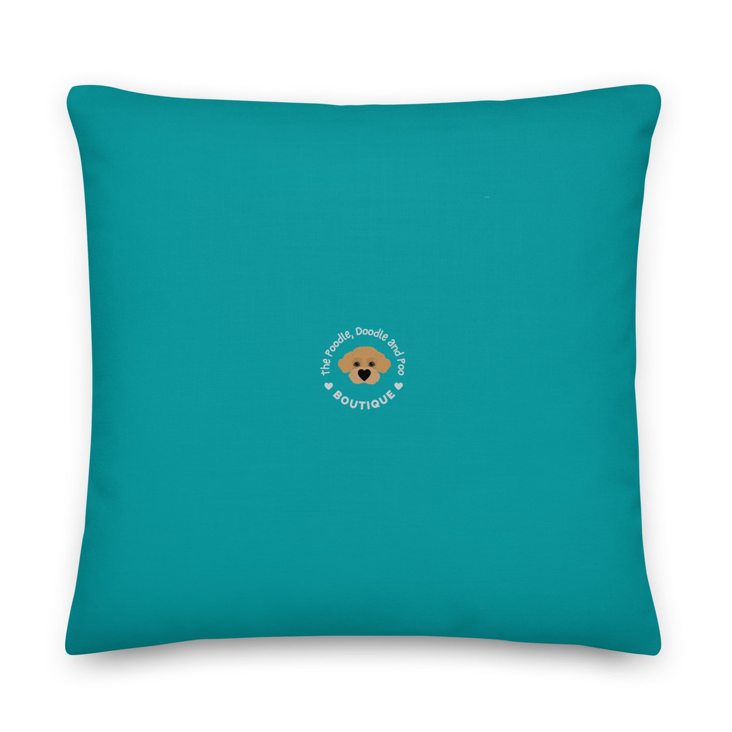 "Yoga Poos" Premium Pillow in teal