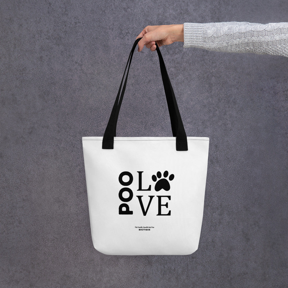 "Poo Love 2" Tote bag - in white