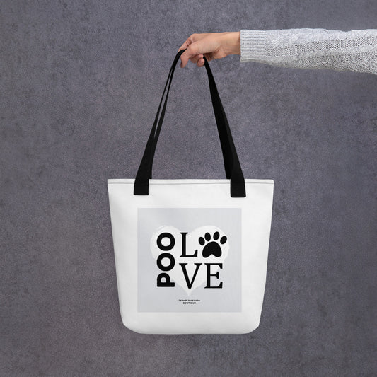 "Poo Love 2" Tote bag - light grey