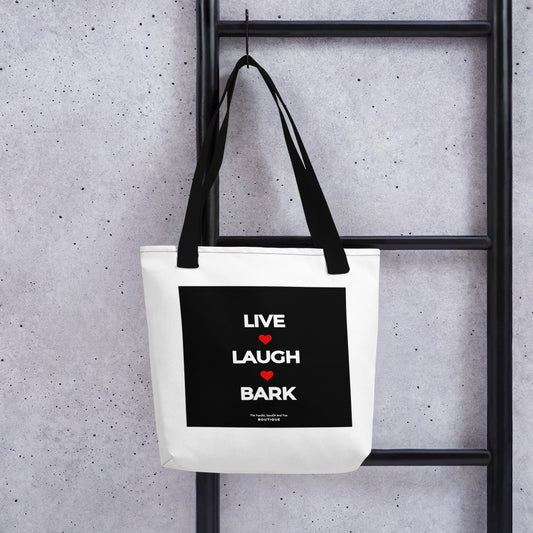 "Live, Laugh, Bark" Tote bag