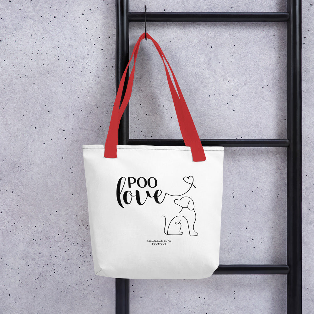 "Poo Love" Tote bag - white