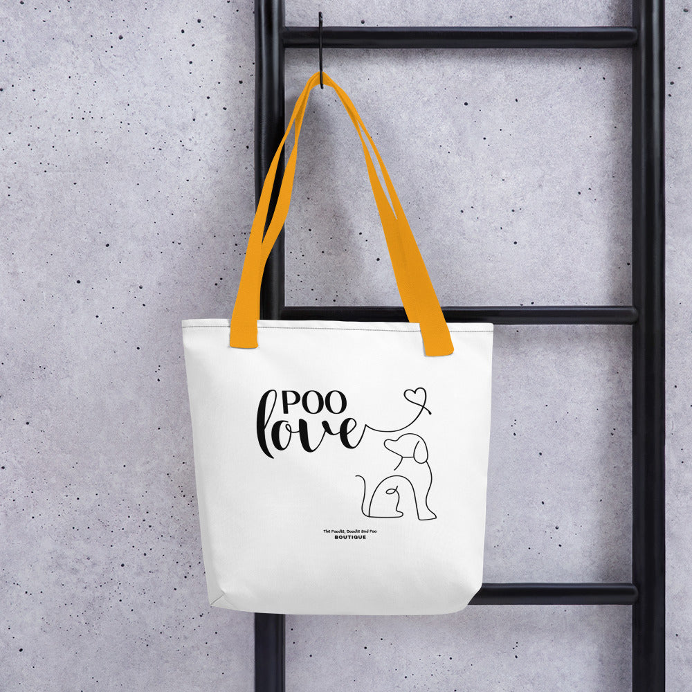 "Poo Love" Tote bag - white