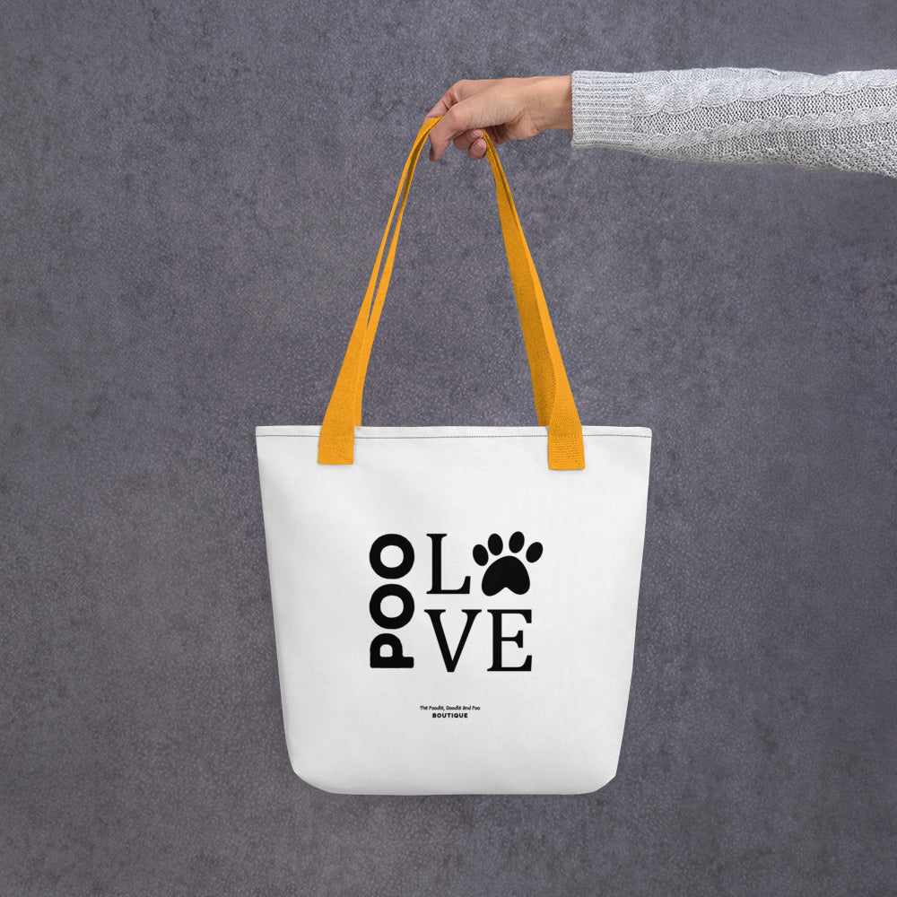 "Poo Love 2" Tote bag - in white