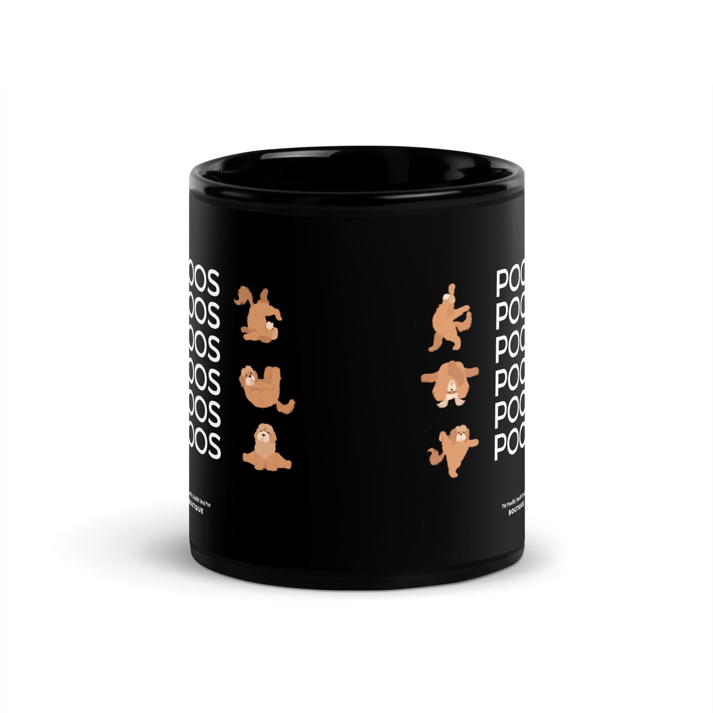 "Poos, Poos, Poos" Black Glossy Mug