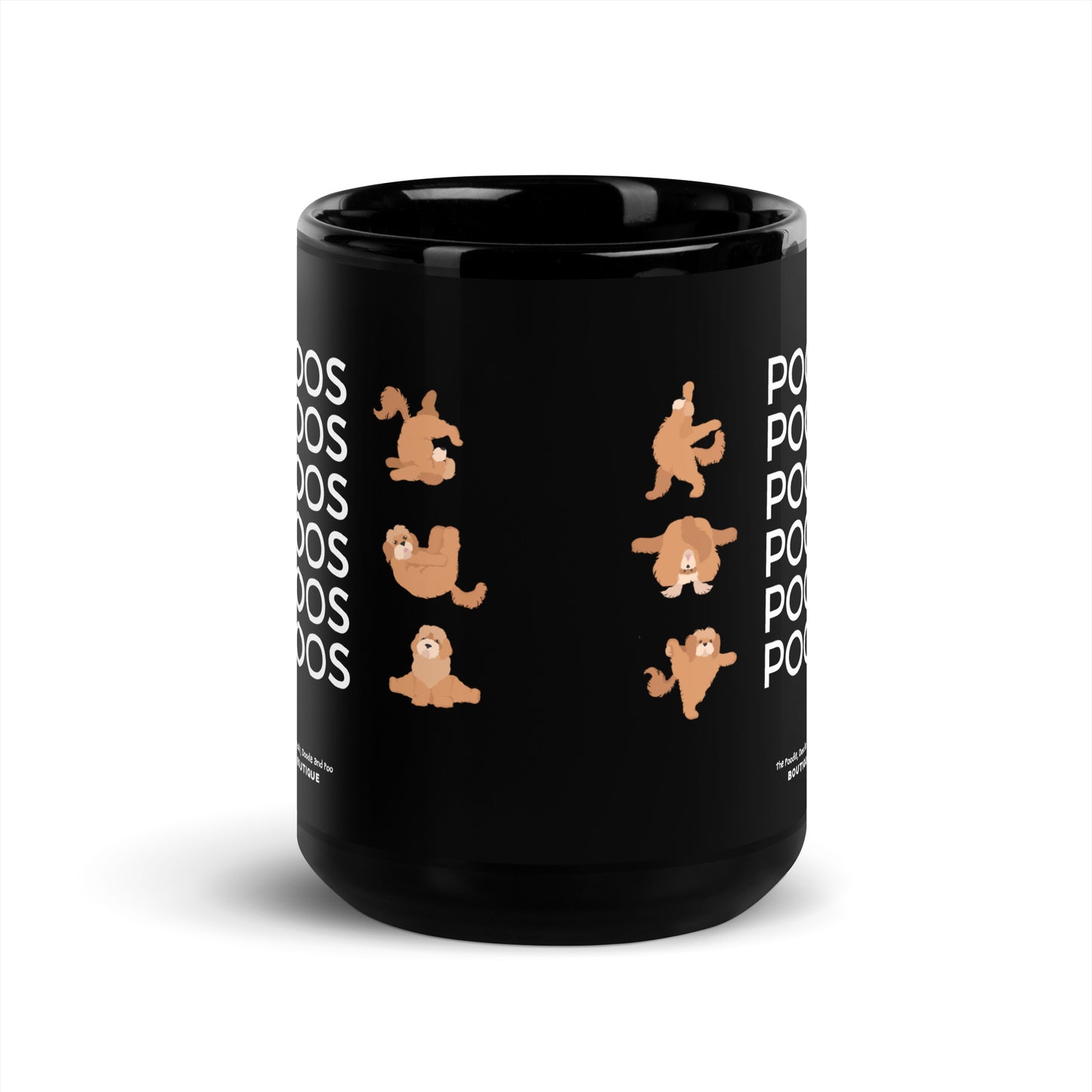 "Poos, Poos, Poos" Black Glossy Mug