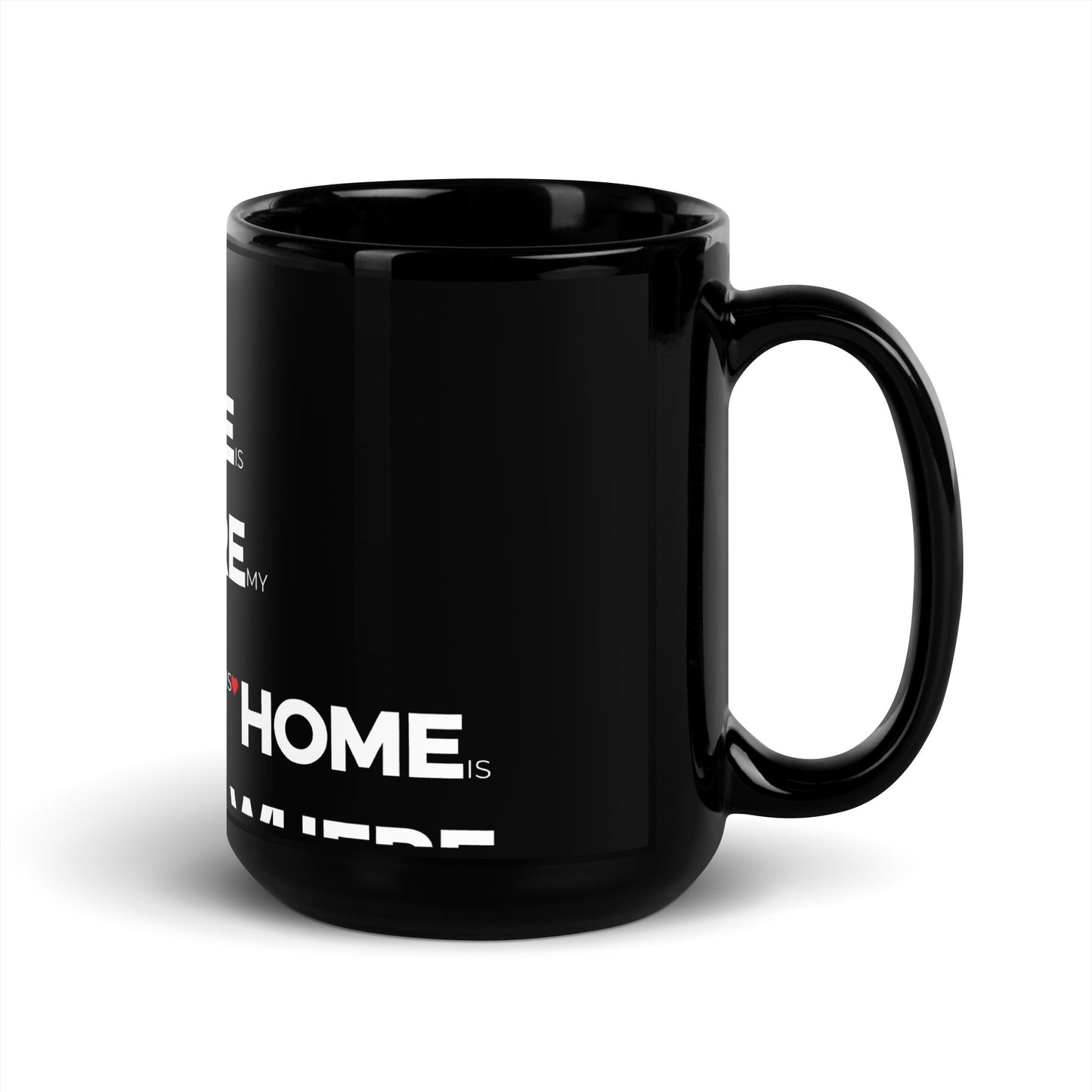 "Home is where my Poo is" Black Glossy Mug