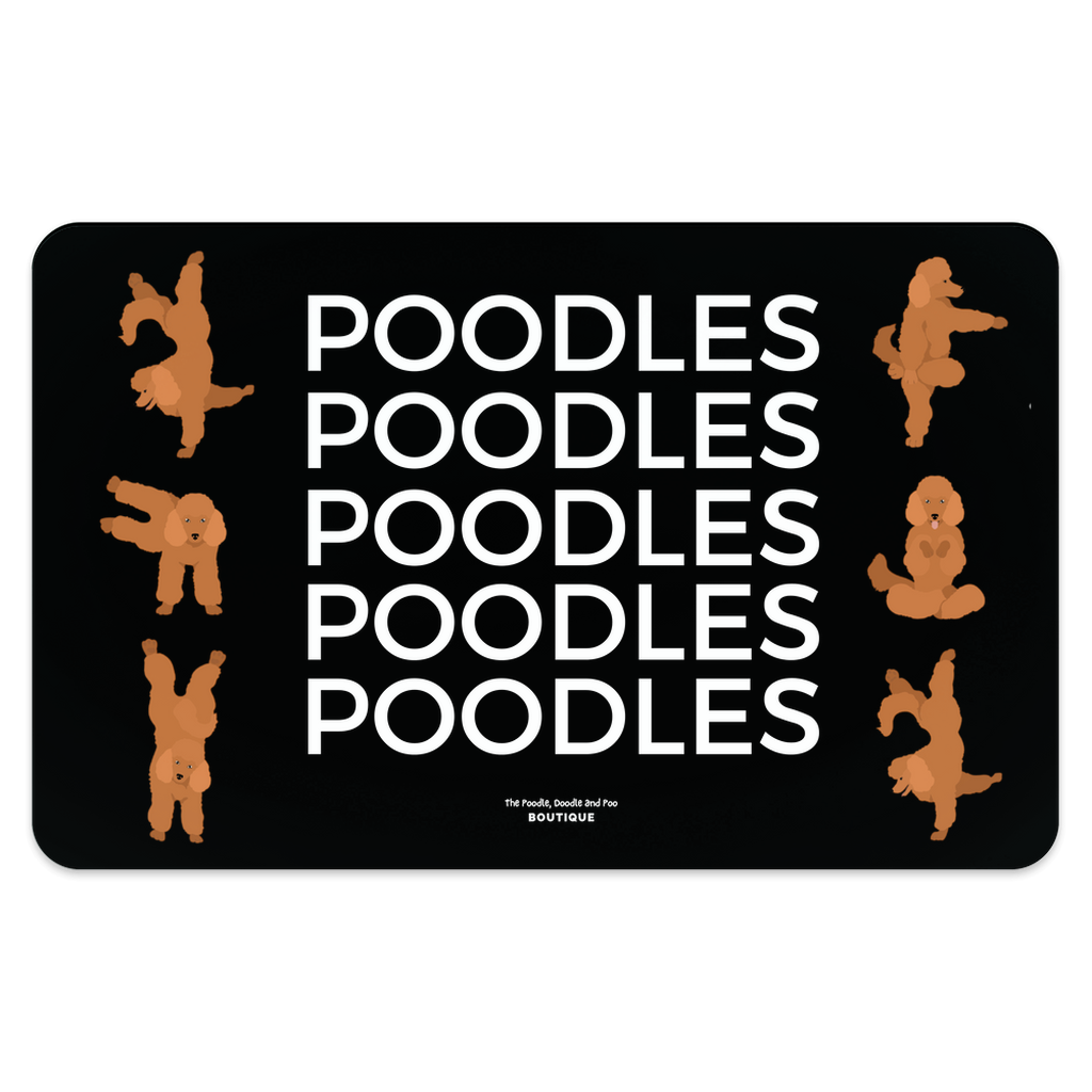 "Poodles, Poodles, Poodles" pet placemat