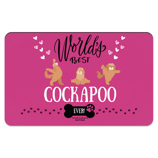 World's Best Cockapoo" pet placemat