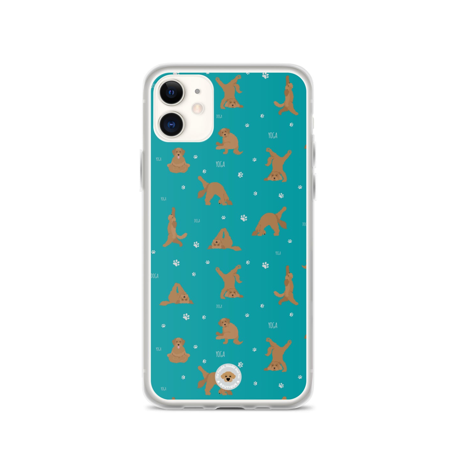 "Yoga Doodles" Clear Case for iPhone® - teal