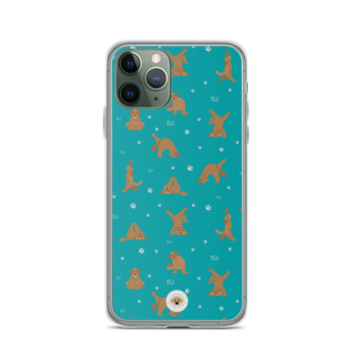 "Yoga Doodles" Clear Case for iPhone® - teal