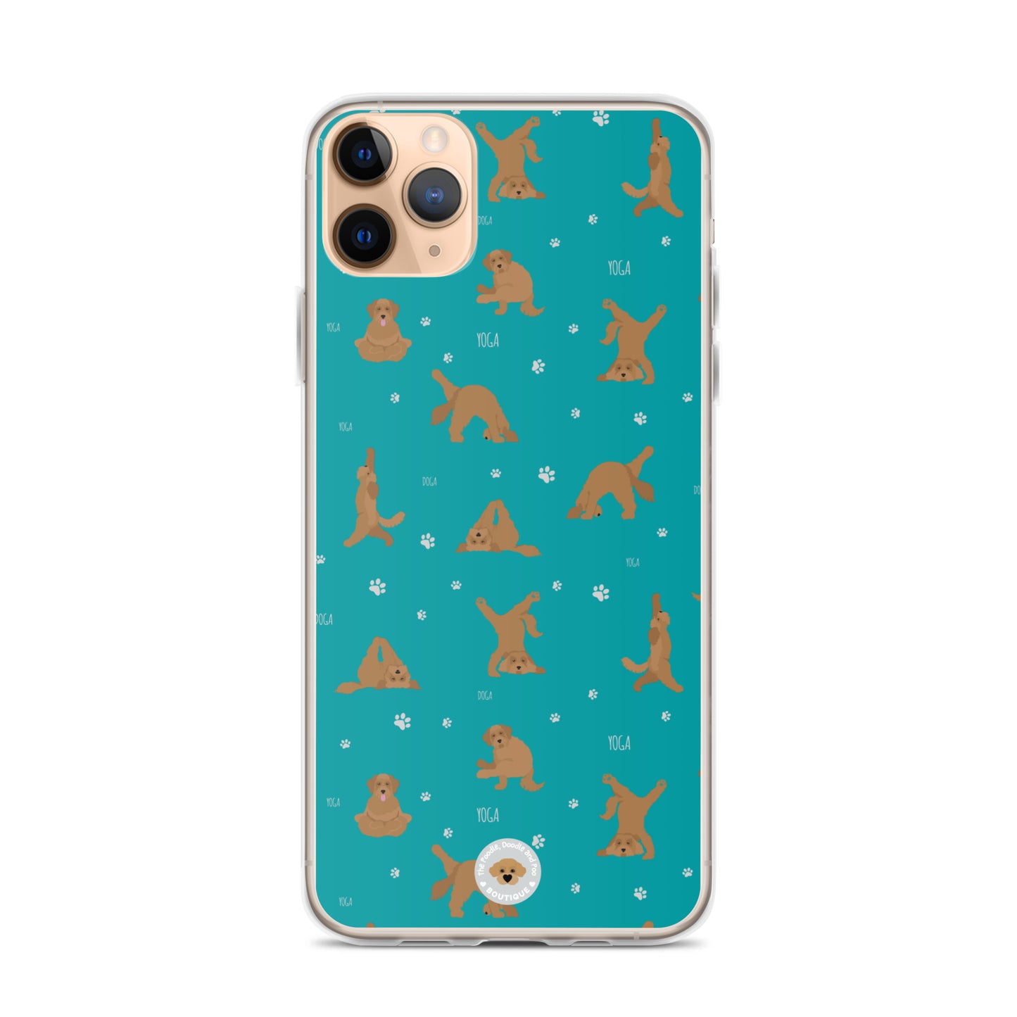 "Yoga Doodles" Clear Case for iPhone® - teal