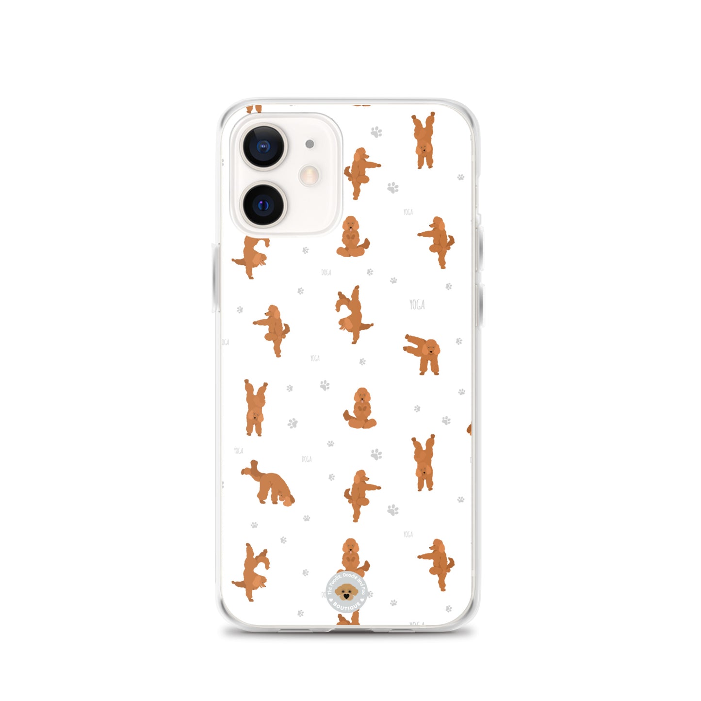 "Yoga Poodles" Clear Case for iPhone® - white