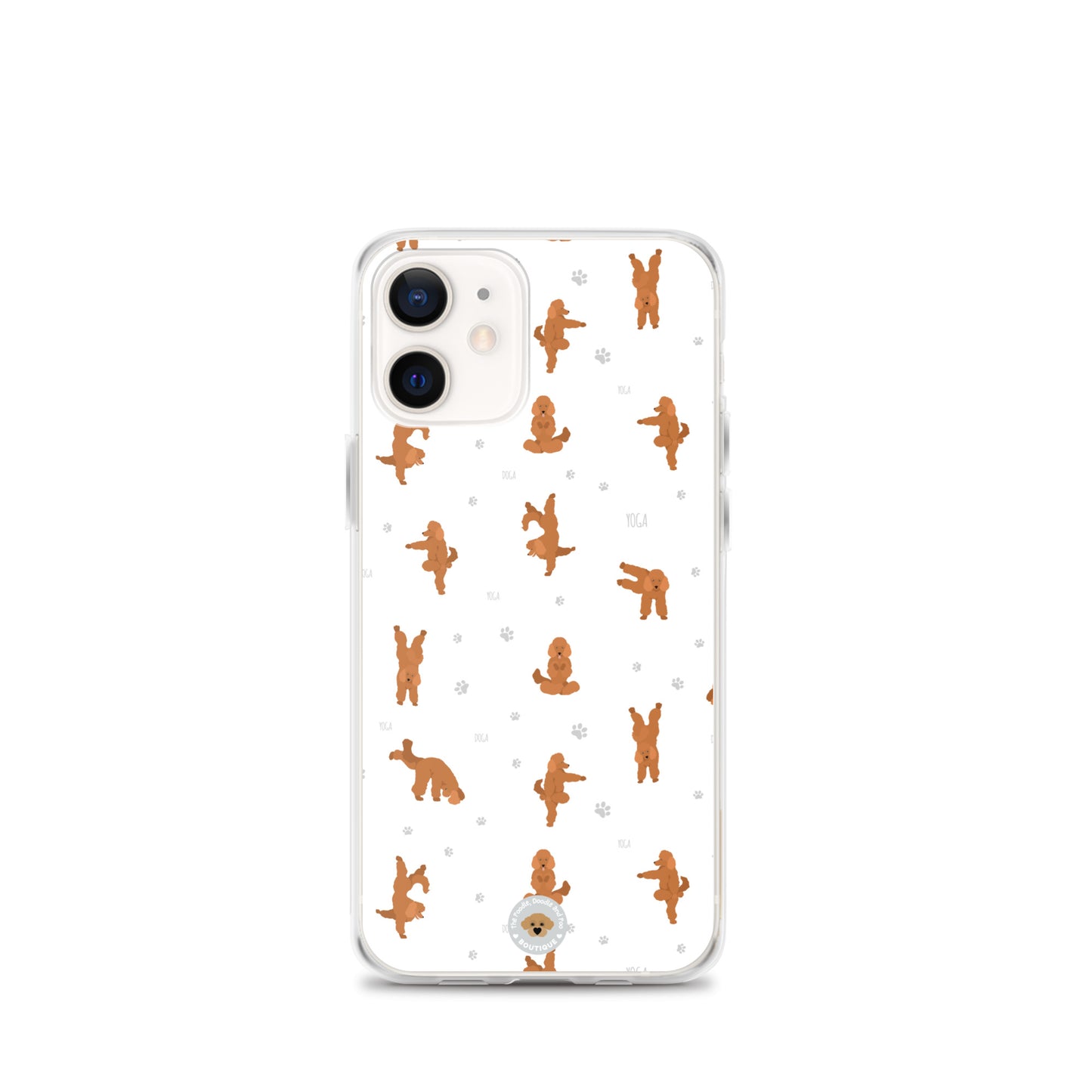 "Yoga Poodles" Clear Case for iPhone® - white