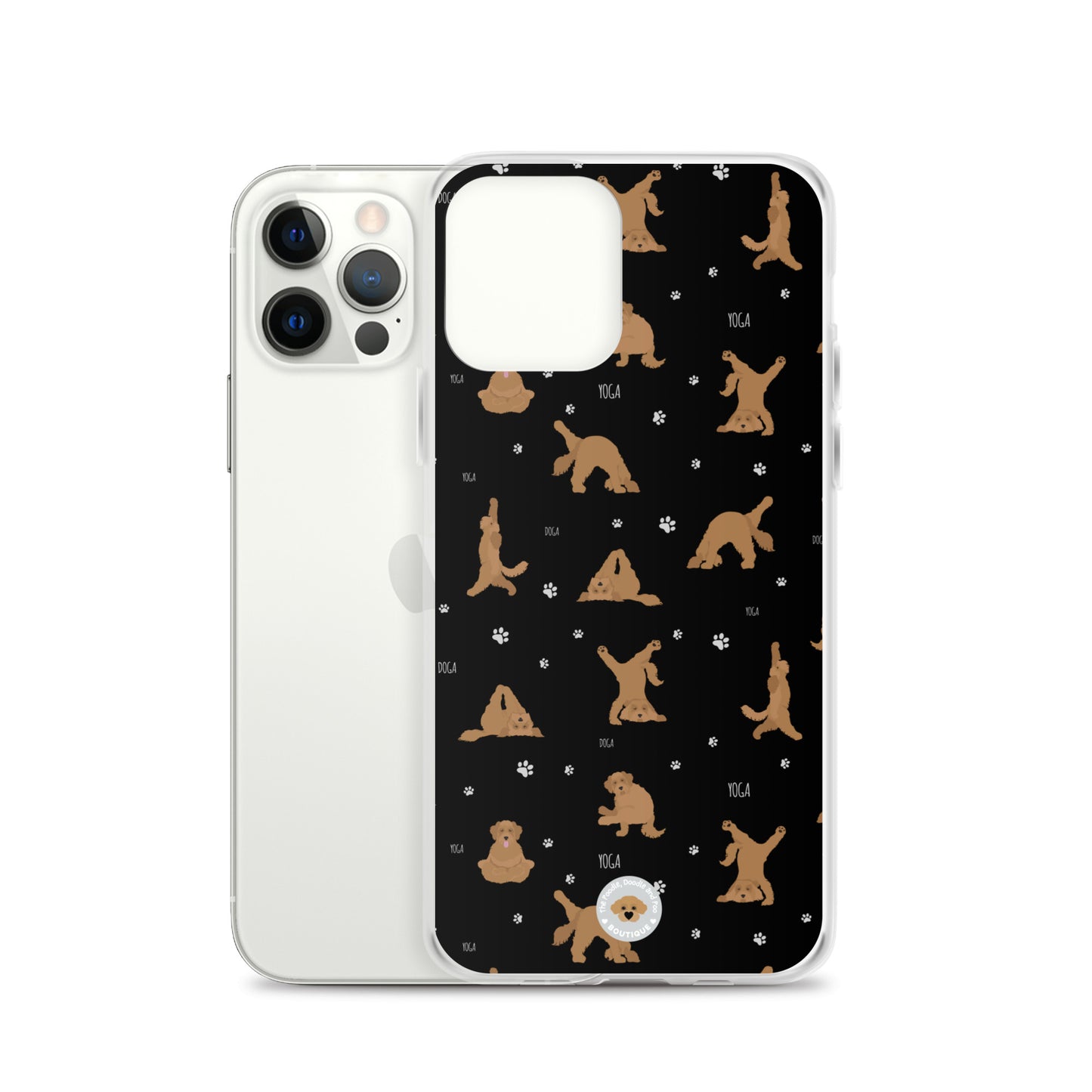 "Yoga Doodles" Clear Case for iPhone® - black