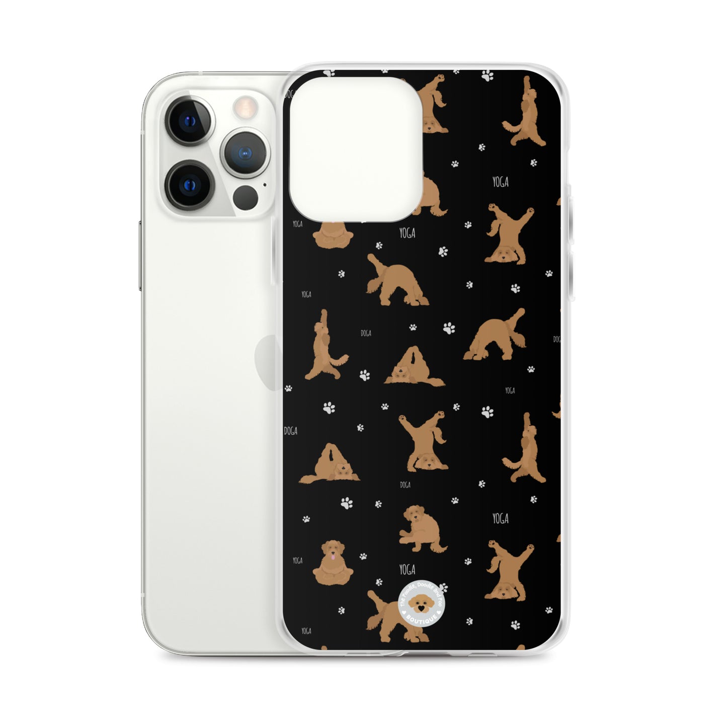 "Yoga Doodles" Clear Case for iPhone® - black