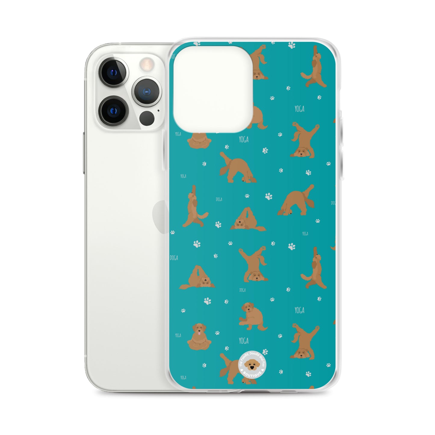 "Yoga Doodles" Clear Case for iPhone® - teal