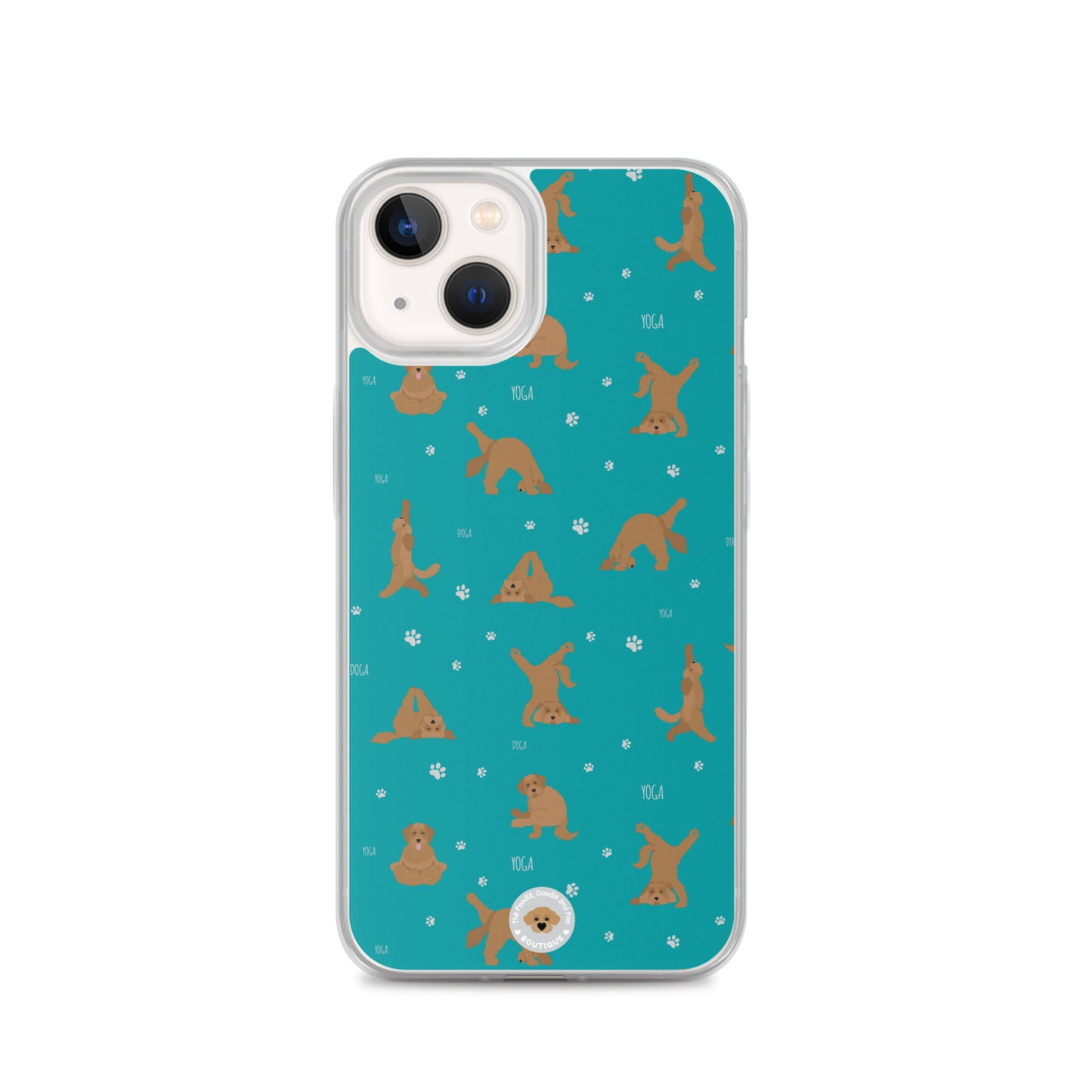 "Yoga Doodles" Clear Case for iPhone® - teal