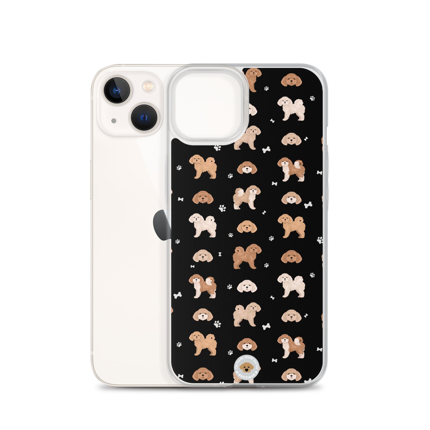 Poochon Clear Case for iPhone® - black