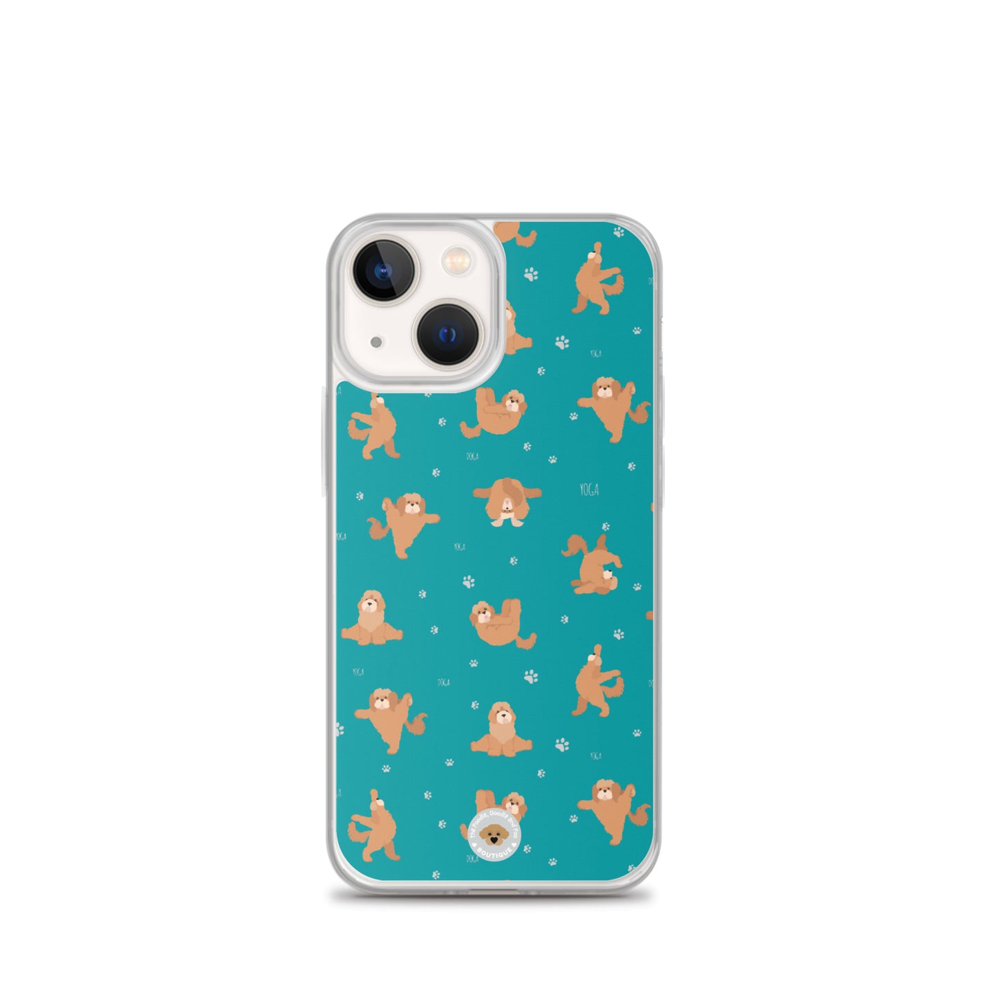 "Yoga Poos" Clear Case for iPhone® - teal