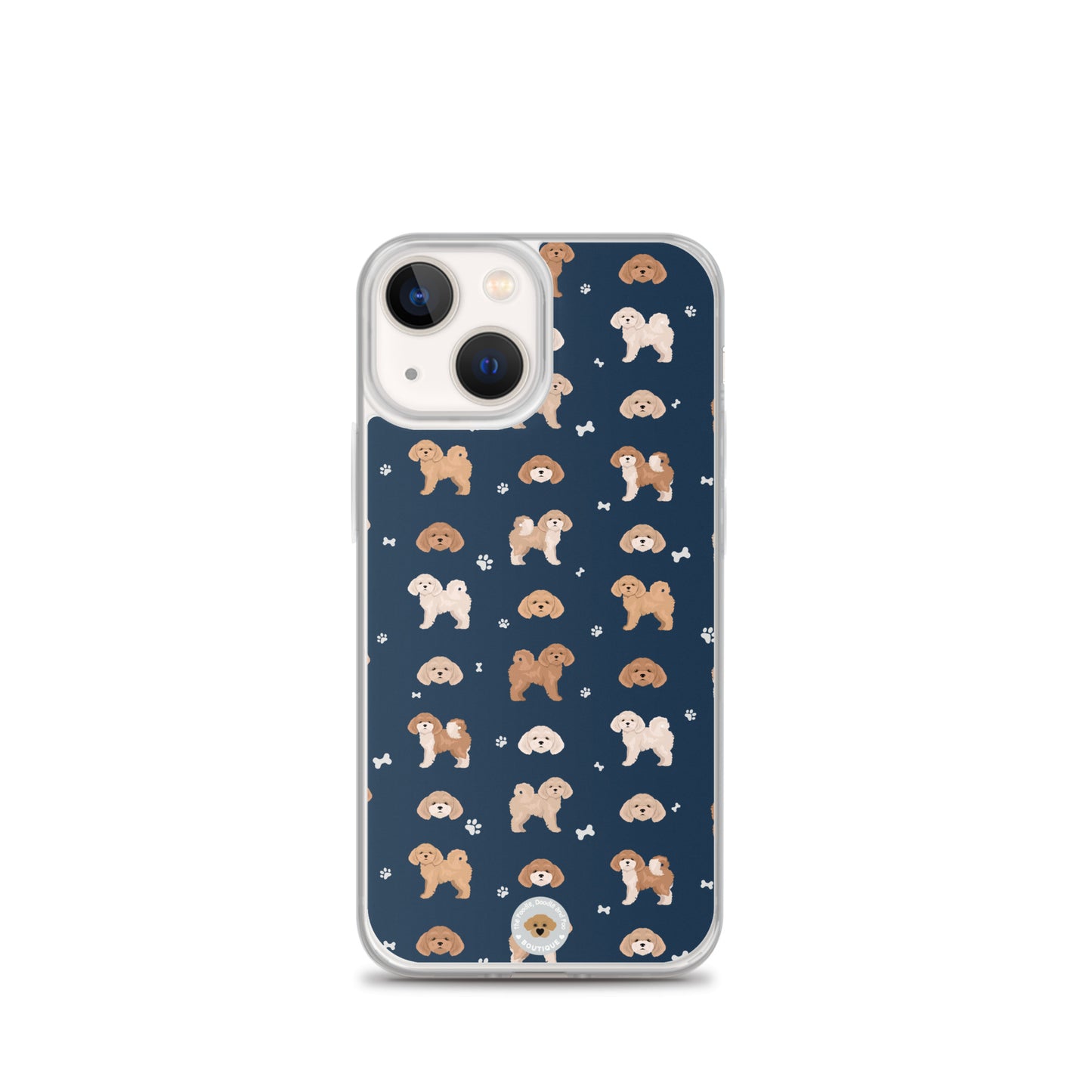 Poochon Clear Case for iPhone® - navy