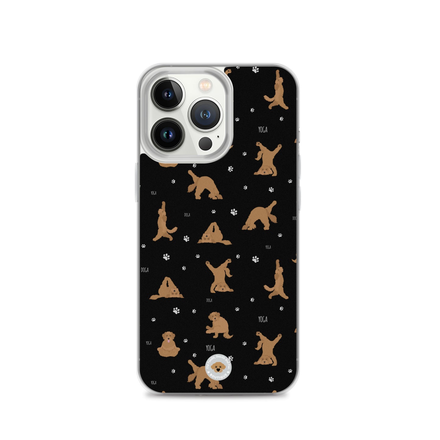 "Yoga Doodles" Clear Case for iPhone® - black