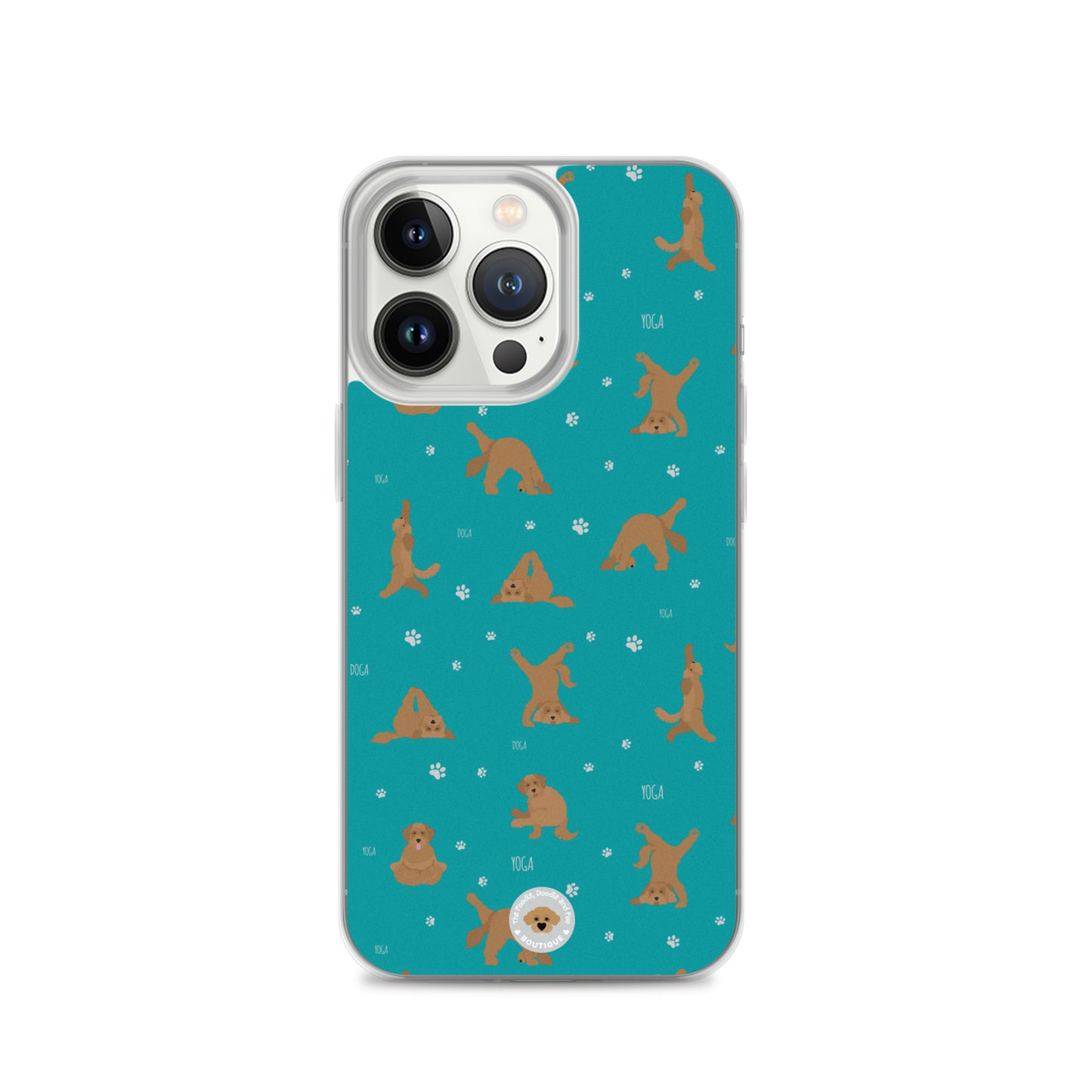 "Yoga Doodles" Clear Case for iPhone® - teal