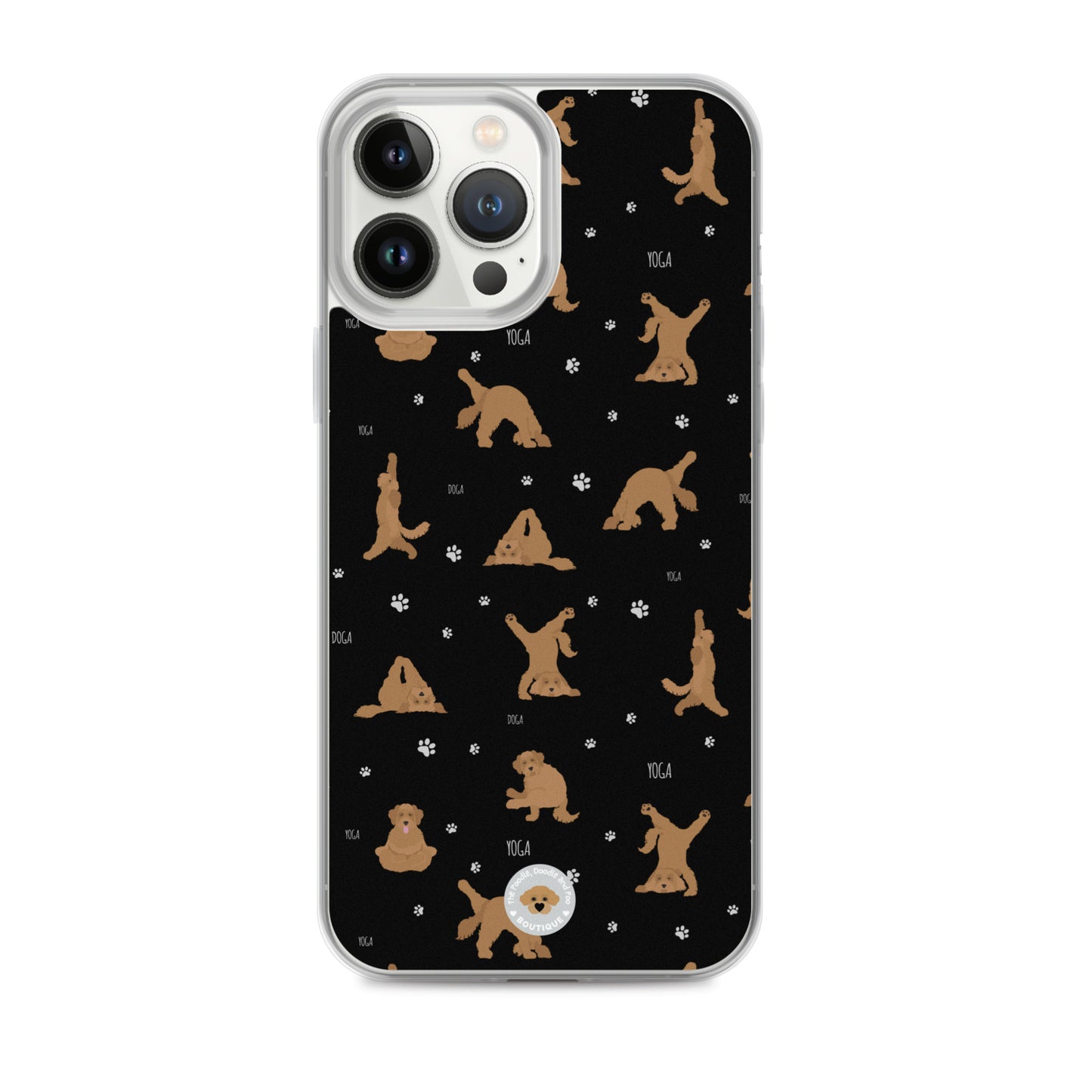 "Yoga Doodles" Clear Case for iPhone® - black