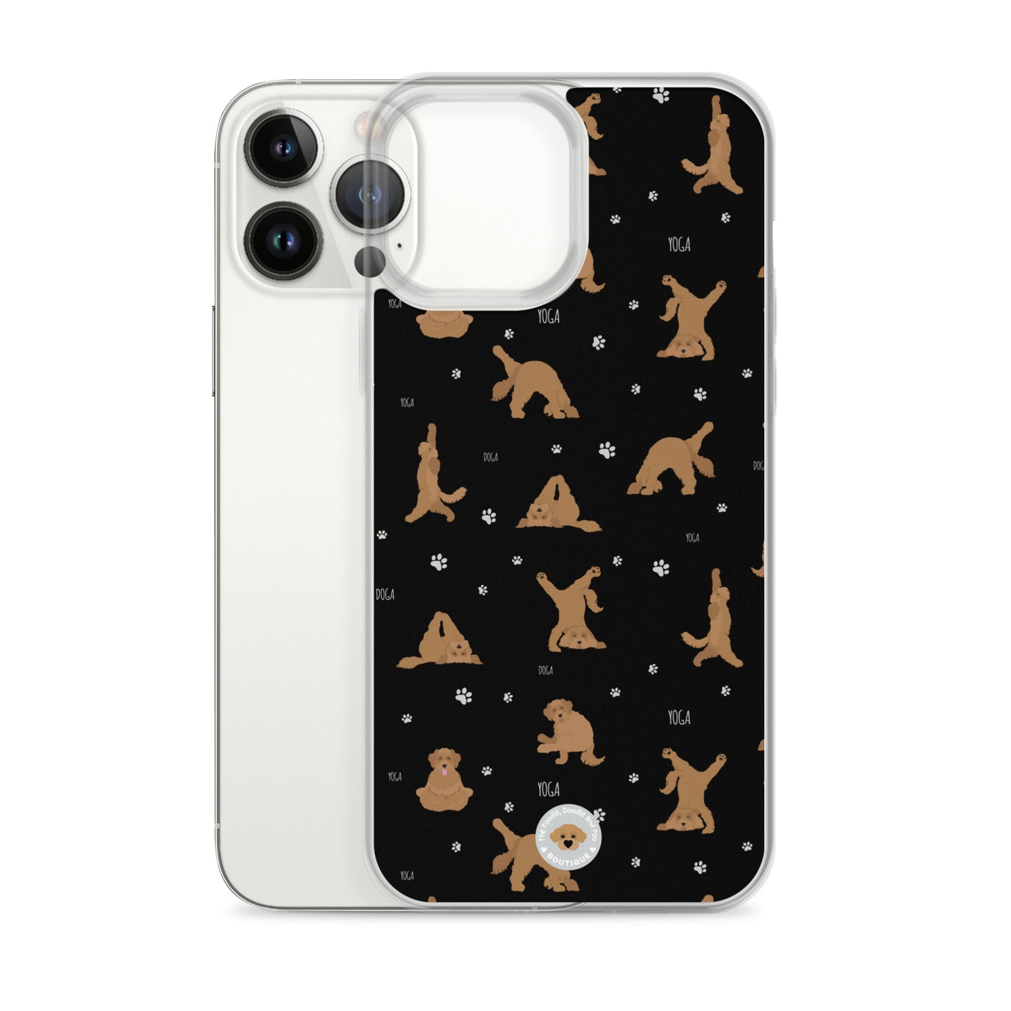 "Yoga Doodles" Clear Case for iPhone® - black